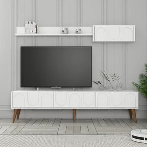 Variant Mobilya Variant Lyon Duvar Raflı Tv Ünitesi - Beyaz / Ceviz