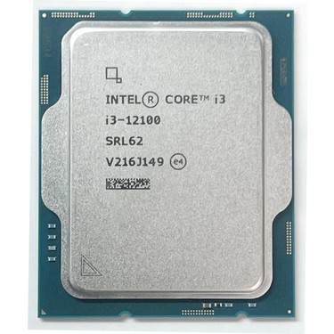 Intel Core i3 12100 3,3 GHz 12 MB Cache 1700 Pin İşlemci Fiyatı