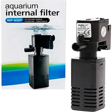 Sobo WP 950F Akvaryum İç Filtre 6 W 500 L/S Özellikleri ile Etkili Su