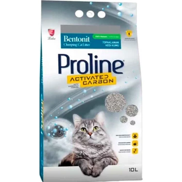 ProLine Aktif Karbonlu Bentonit Kedi Kumu 10 LT Topaklanma Özelliği