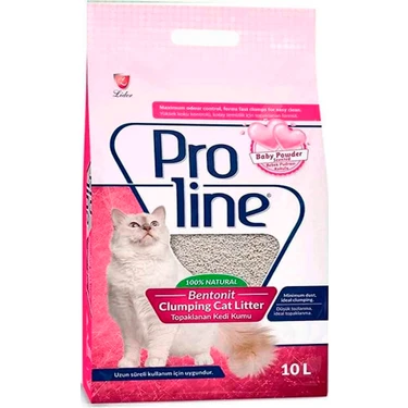 Proline Topaklanan Kedi Kumu Bebek Pudralı 10 lt Ferah Koku ve Doğal