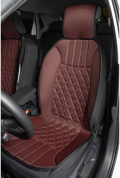Aracım Oto Aksesuar Elegance Oto Koltuk Minderi 2'li Set Bordo-Siyah