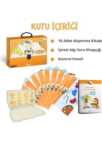 Bee Smart Görsel ve İşitsel Dikkat Seti 3-4 Yaş