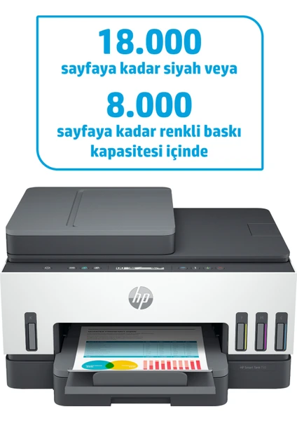 Hp 6UU47A Smart Tank 750 Renkli Yaz/tar/fot Wi-Fi A4