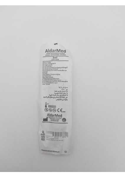 3cc 3p Ll 27GX1 1/2" 0.40X38MM Enjektör 240 Adet