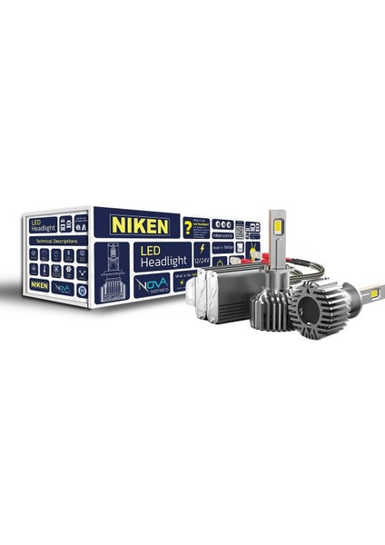 H1 LED Xenon Far Ampulü Seti Niken Nova 12000LM