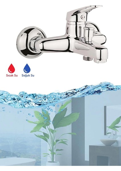 Rubinetti Banyo Bataryası, Krom , Mix Aç-Kapa ve Duş Hortumu Çıkışı fiyatları