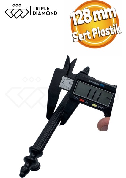 128 mm Mat Siyah Çekmece Kulpları Dolap Mobilya Kulp Sert Polimer Kulpu ( 12.8 cm ) = 128MM ( 10 Adet )