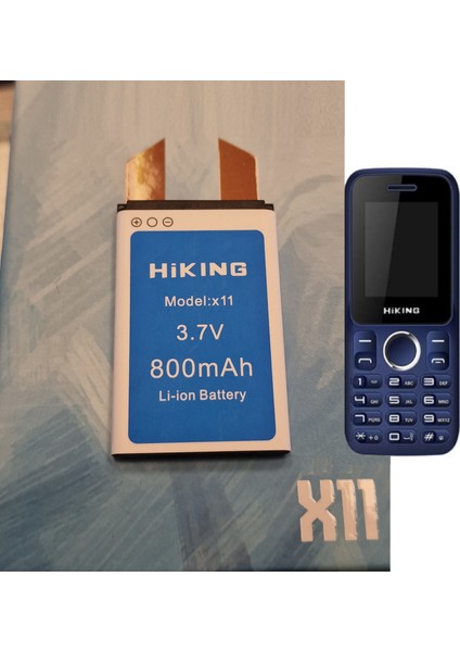 Hiking X11 batarya Tuşlu Telefon Kaliteli Batarya Uzun Ömürlü X11 Hiking pil