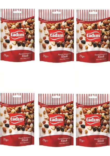 Karışık Kuruyemiş Klasik 75 gr x 6 Adet