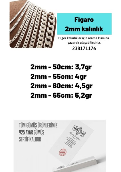 4mm Figaro Model 925 Ayar Gümüş Erkek Kolye Zincir Modelleri modelleri