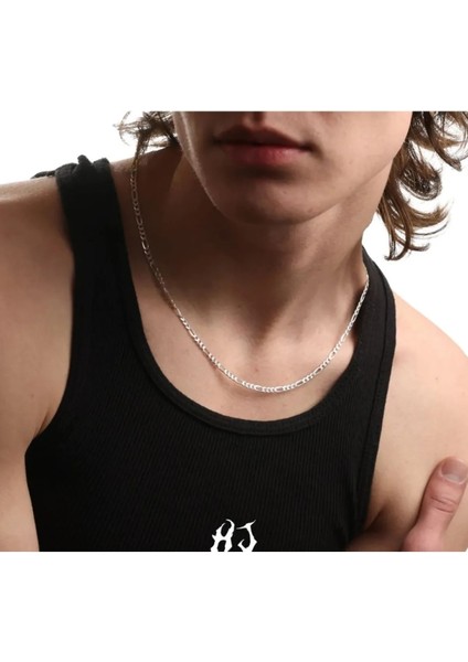 2mm Figaro Model 925 Ayar Gümüş Erkek Kolye Zincir Modelleri fiyatları