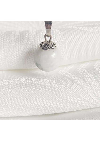 Doğal Yeşil Damarlı Ay Taşı Kolye fırsatları