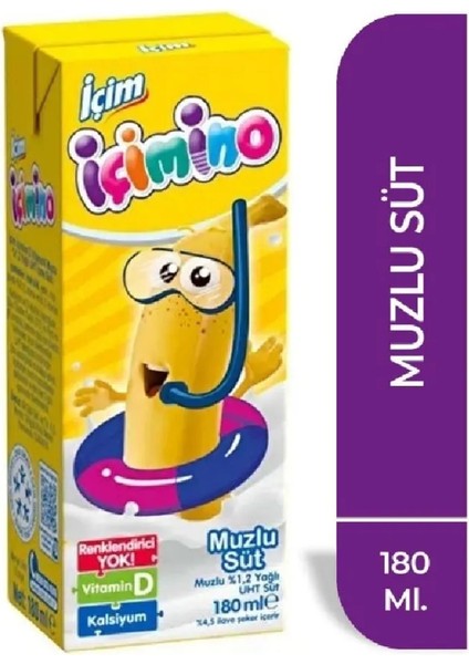 Içim Muzlu Süt 180 ml x 6 Adet