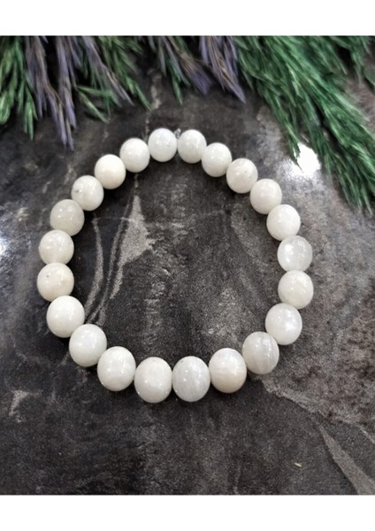 8 mm Ay Taşı Doğaltaş Bileklik