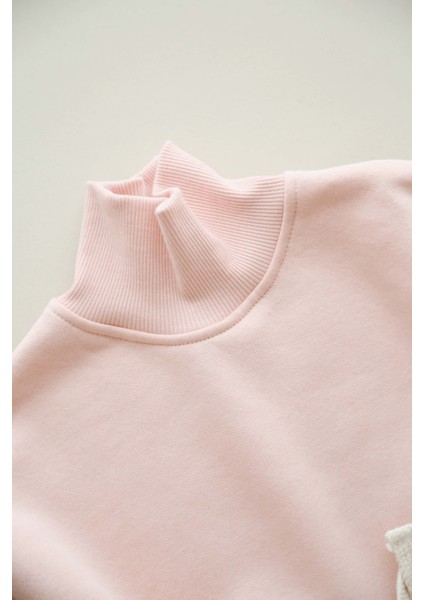 Balıkçı Yaka Oversize Polarlı Sweatshirt 1-5 Yaş