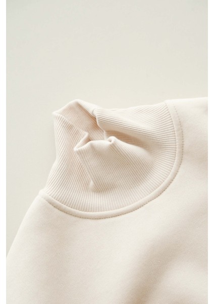 Balıkçı Yaka Oversize Polarlı Sweatshirt 1-5 Yaş