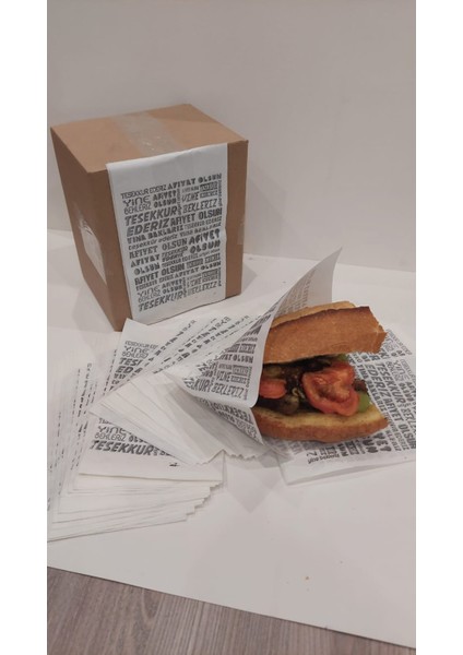 Hamburger,sandviç, Yarım Ekmek Kağıdı 13X21 Yağlı Kağıt 1.000 Adet