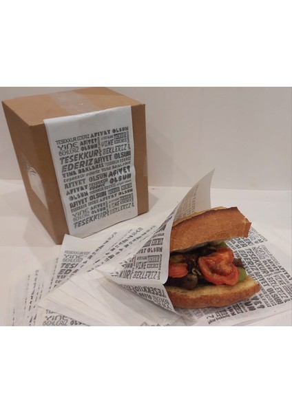 Hamburger,sandviç, Yarım Ekmek Kağıdı 13X21 Yağlı Kağıt 1.000 Adet