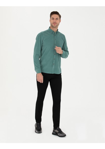Erkek Siyah Slim Fit Kanvas Pantolon 50278469-VR046 modelleri