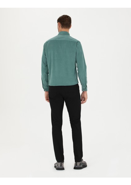 Erkek Siyah Slim Fit Kanvas Pantolon 50278469-VR046 fırsatları