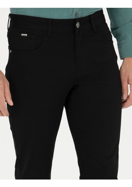 Erkek Siyah Slim Fit Kanvas Pantolon 50278469-VR046 indirimleri