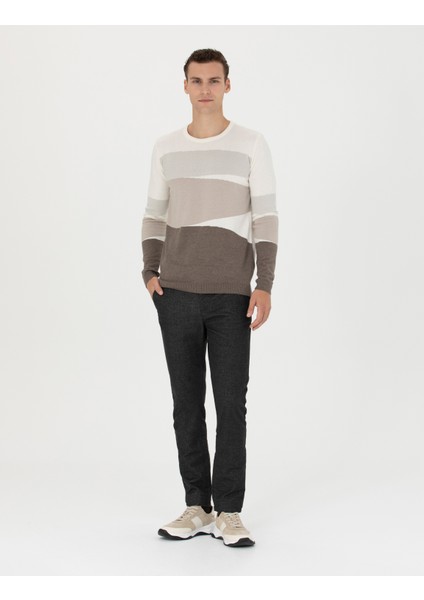 Erkek Antrasit Slim Fit Kanvas Pantolon 50278130-VR006