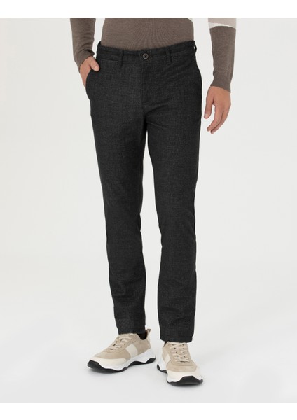 Erkek Antrasit Slim Fit Kanvas Pantolon 50278130-VR006