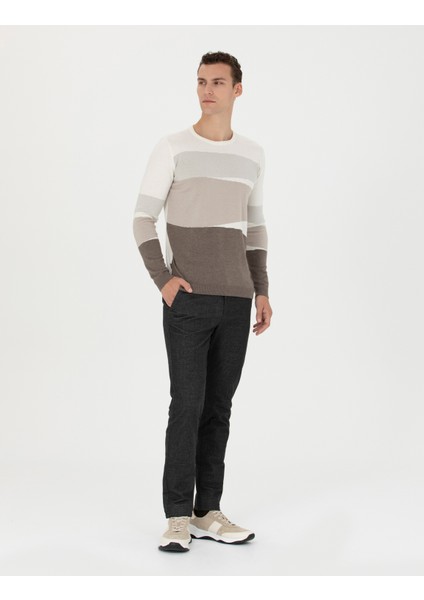 Erkek Antrasit Slim Fit Kanvas Pantolon 50278130-VR006