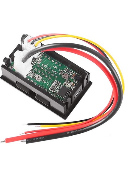 Roba Dc 0-100V 10A Dijital Voltmetre Ampermetre DSN-VC288 Mavi Kırmızı 0.28” 3 Hane 7 Segment Gösterge Voltaj Akım Ölçer Ekran