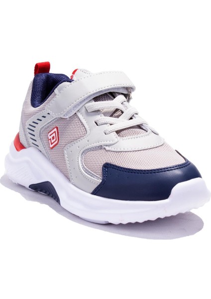 Gri Kırmızı 1425 Ortopedik Günlük Erkek Çocuk Spor Ayakkabı