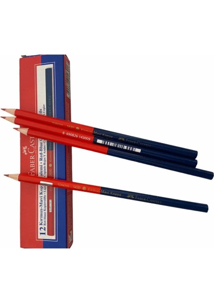 Faber Castell Mavi Kırmızı Kurşun Kalem 12 Adet fırsatları
