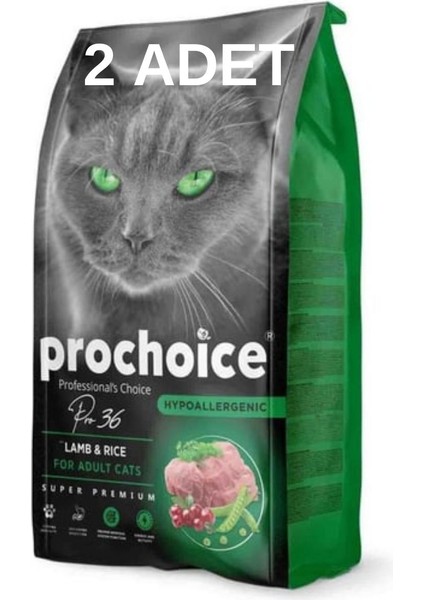 Pro 36 Adult Kuzu Etli Yetişkin Kedi Maması 2 kg (2 Adet)