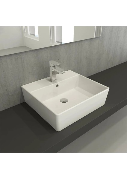 Milano Lavabo 50 cm Parlak Beyaz 1216-062-0126