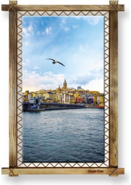 Kanvas Istanbul LED Işıklı Rustik Tablo