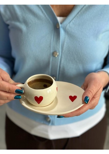 Kalpli Türk Kahvesi Fincanı Tabağı Ile fiyatları