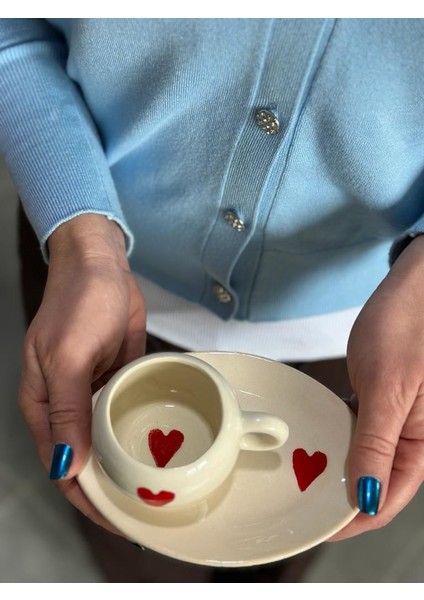 Kalpli Türk Kahvesi Fincanı Tabağı Ile fırsatları