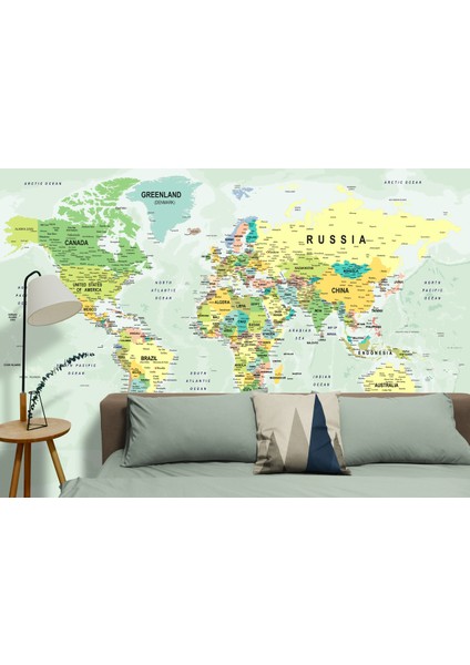 Dünya Haritası Duvar Kağıdı Detaylı Ülke ve Başkentli İNGILIZCE-2533 fırsatları
