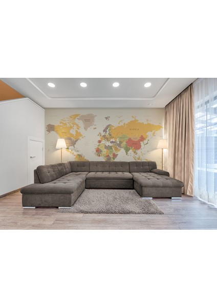 Detaylı Öğretici Ingilizce Dünya Haritası Duvar Kağıdı-1073 fırsatları