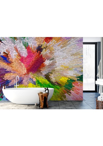 Soyut Sanatsal Yağlıboya Görünüm Dekoratif Duvar KAĞIDI-3565