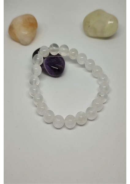 8 mm Selenit Doğaltaş Bileklik