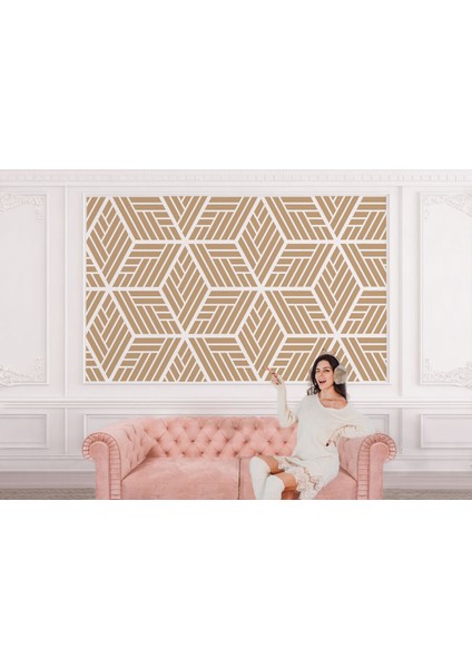 Pastel Renkli Geometrik Desenli Duvar Kağıdı-5781 modelleri