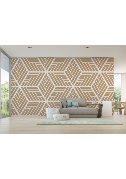 Pastel Renkli Geometrik Desenli Duvar Kağıdı-5781 fırsatları