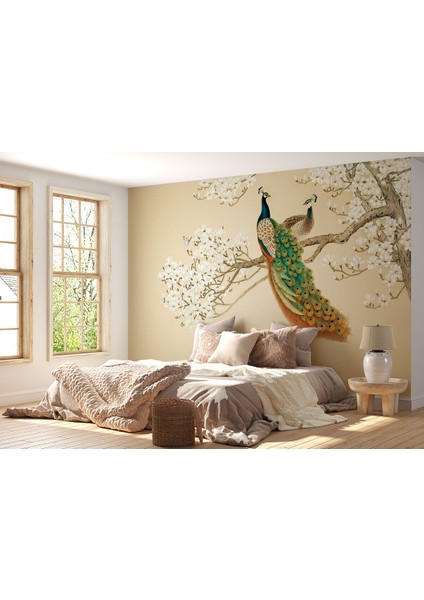 Dalda Duran Tavus Kuşları Duvar Kağıdı-5611 fiyatları