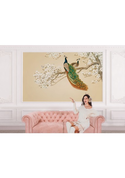 Dalda Duran Tavus Kuşları Duvar Kağıdı-5611 modelleri