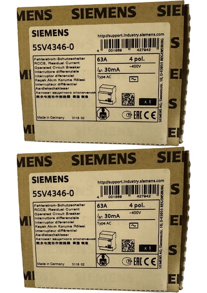63A 30MA 4pol Kaçak Akım Rölesi (2 Adet)