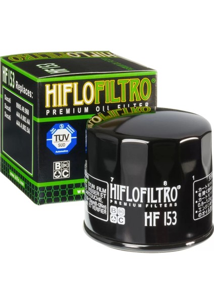 Ducati (1200 x Diavel 15-18)+(1260 Diavel 18-21)+(1260 Diavel S 18-21) Hiflo HF153 Yağ Filtresi0