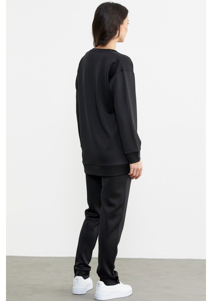 Taş Detaylı Rahat Kalıp Eşofman Takım - Siyah indirimleri