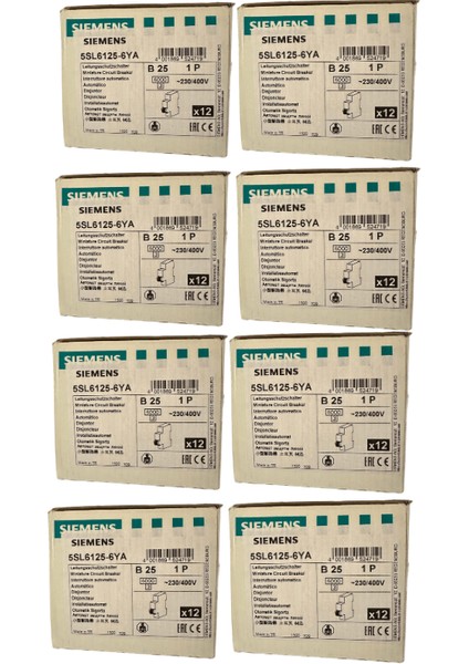B25 1p Otomat Sigorta (8 Adet)