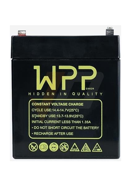 Wpp 12 V 4.5 Ah Bakımsız Kuru Akü